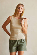 CX8573 - Harlyn Two Piece Bolero + Tank Linen/Cotton Set