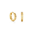 12mm Huggie Hoops with Starburst