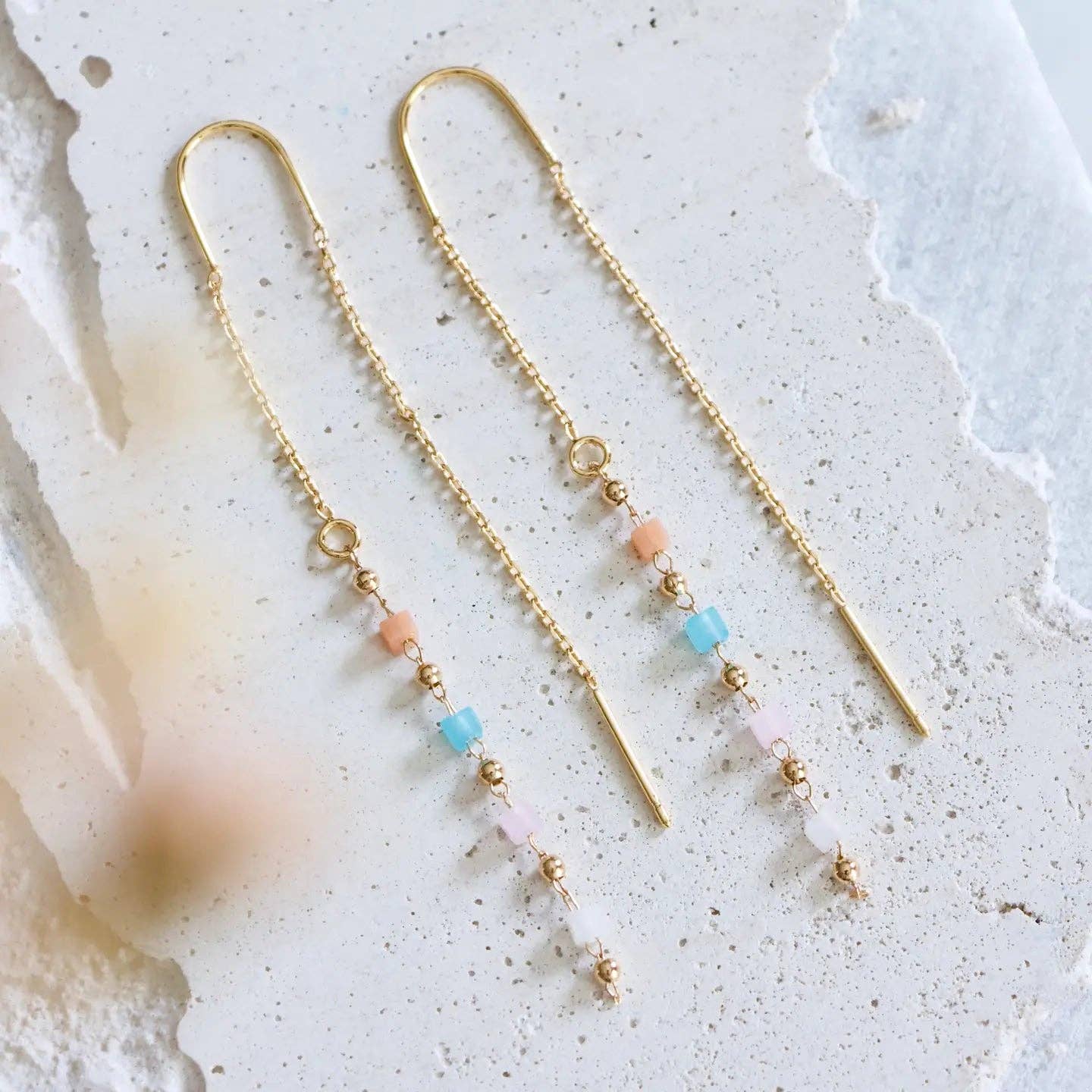 Beaded Threader Earrings