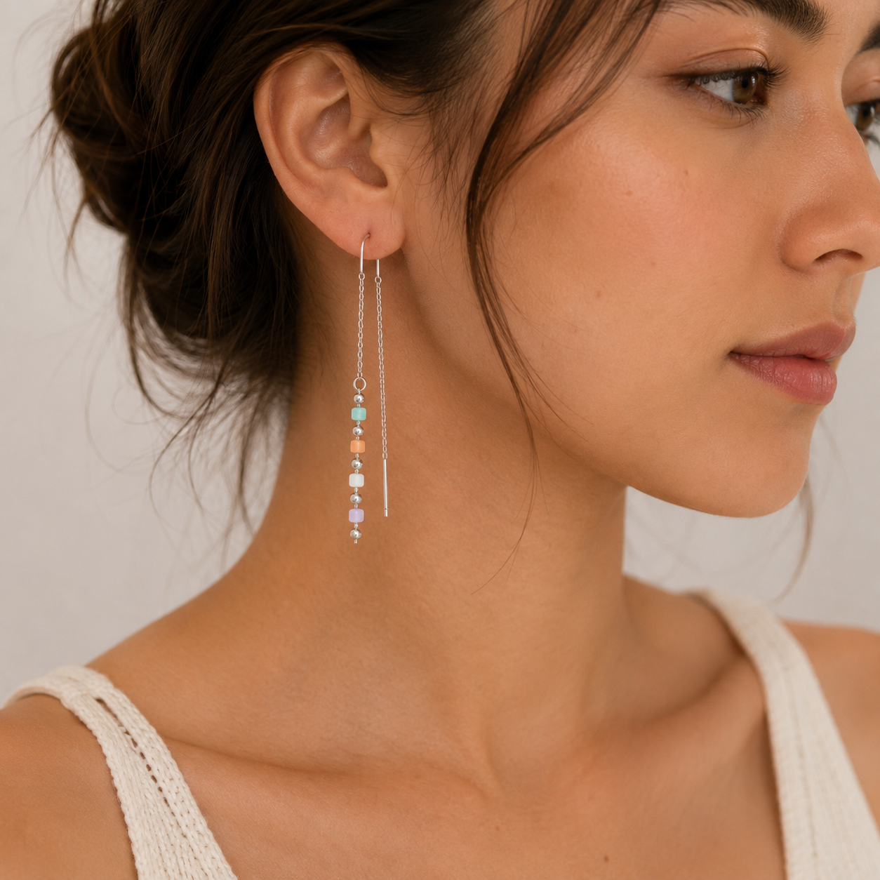 Beaded Threader Earrings