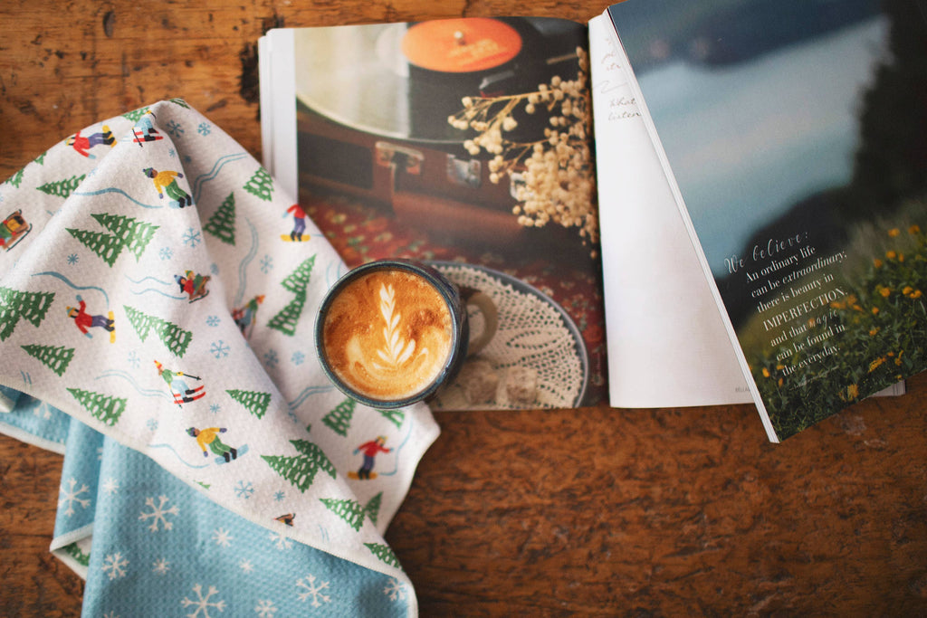 Kitchen Tea Towel Quick Dry | Snow Day