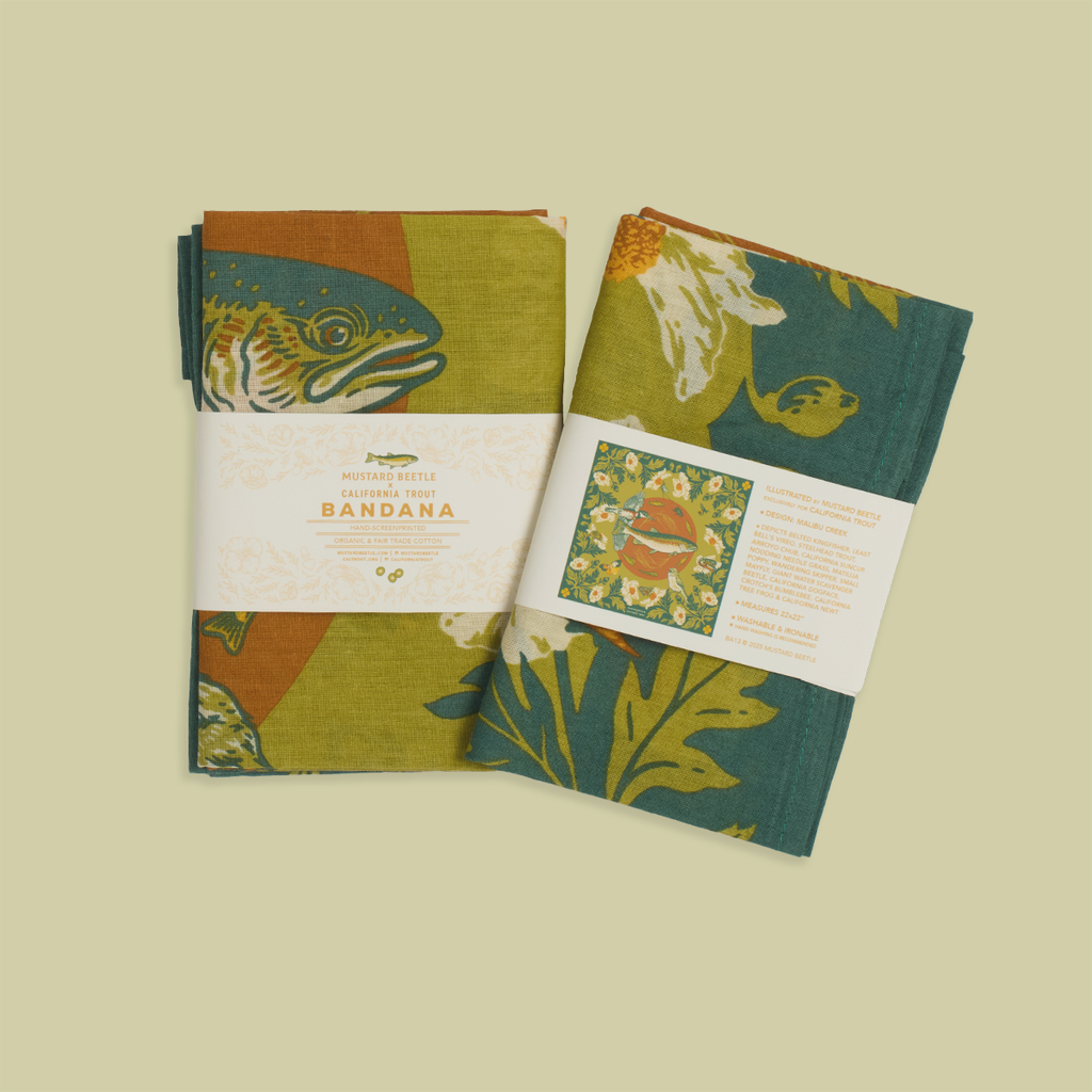 Organic Fair Trade Bandana: Malibu Creek for CalTrout