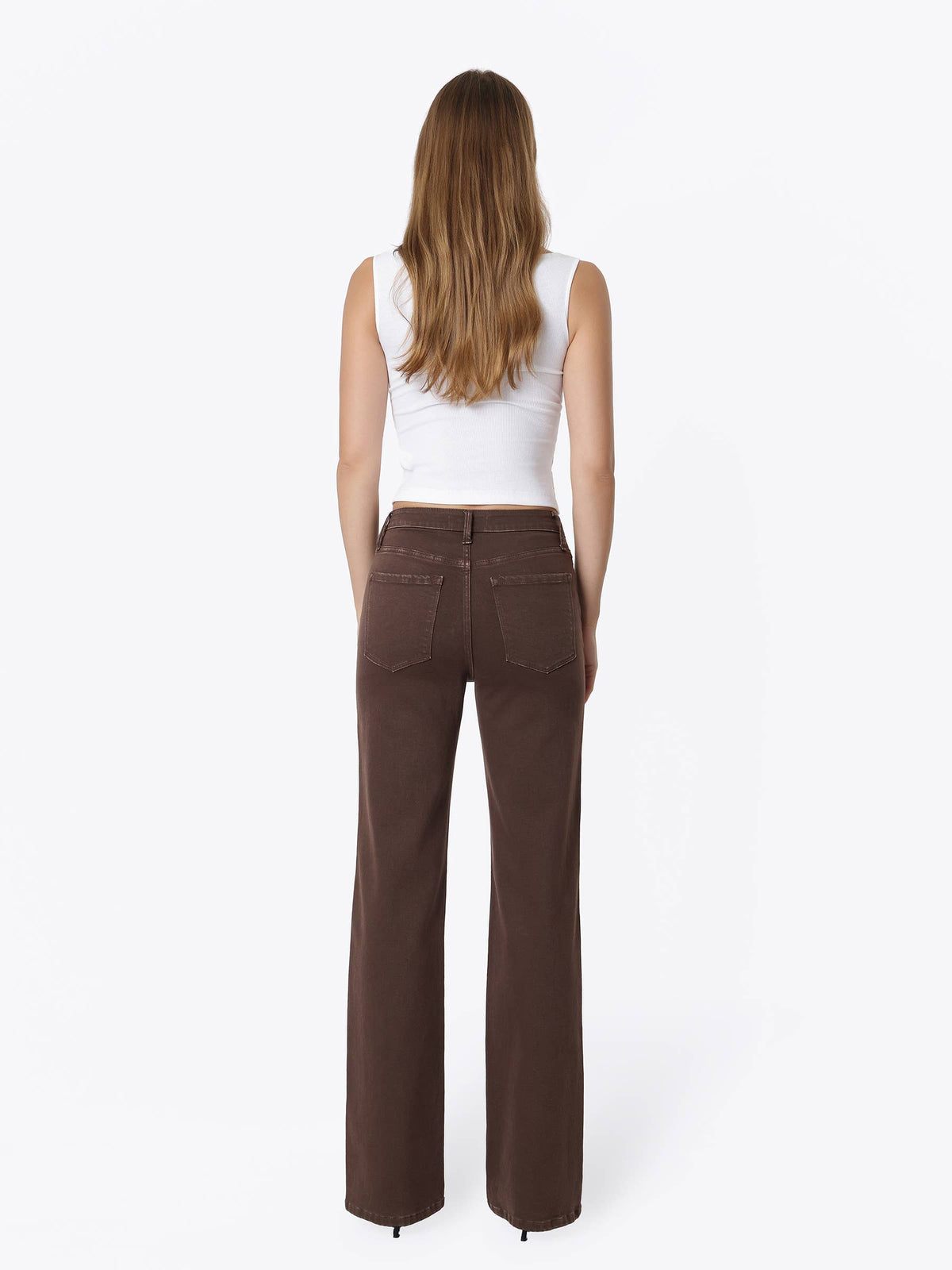 HIGH RISE COLOR SLIM WIDE JEANS T7714SAL