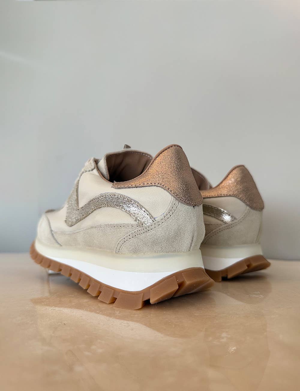 Made to Order - Lumia  Beige - Cow Leather Sneakers