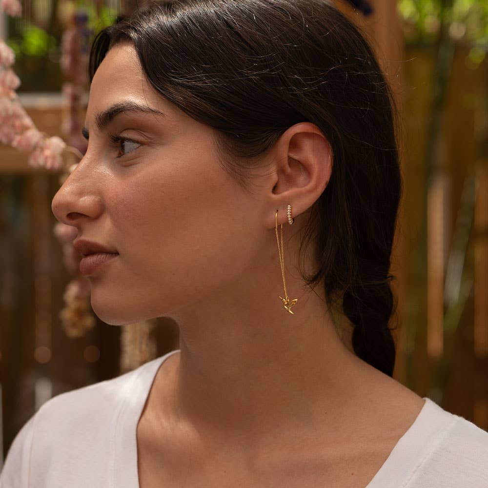 Hummingbird Threader Earrings
