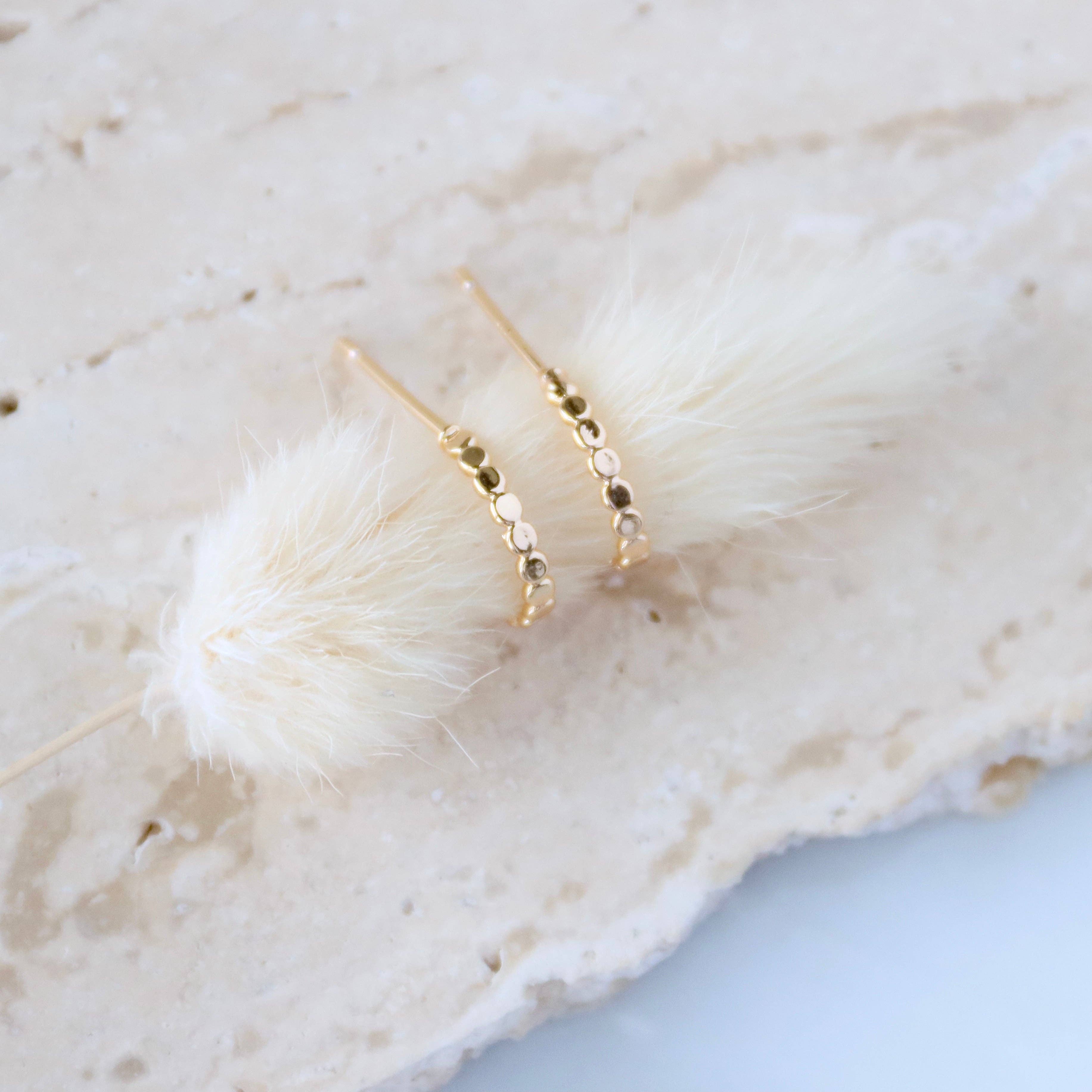 Tiny Dot Huggie Hoop Earrings