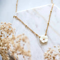 Mother of Pearl Flower Necklace