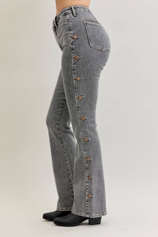HW Bootcut Western Side Seam & Coin Pkt Detail