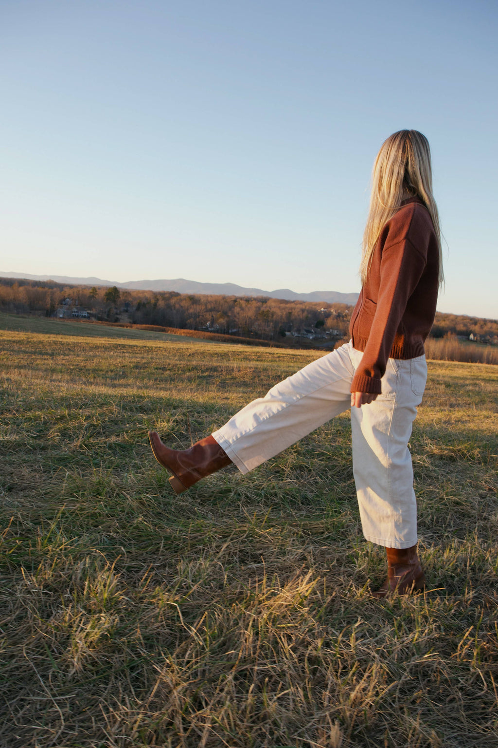 BROWN WOOL CARDIGAN