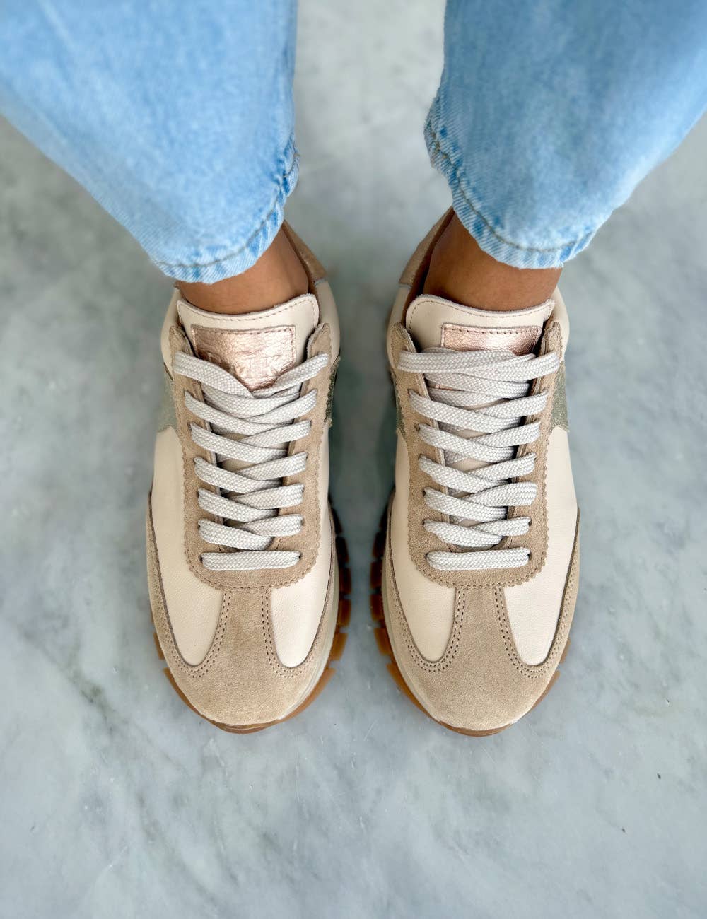 Made to Order - Lumia  Beige - Cow Leather Sneakers
