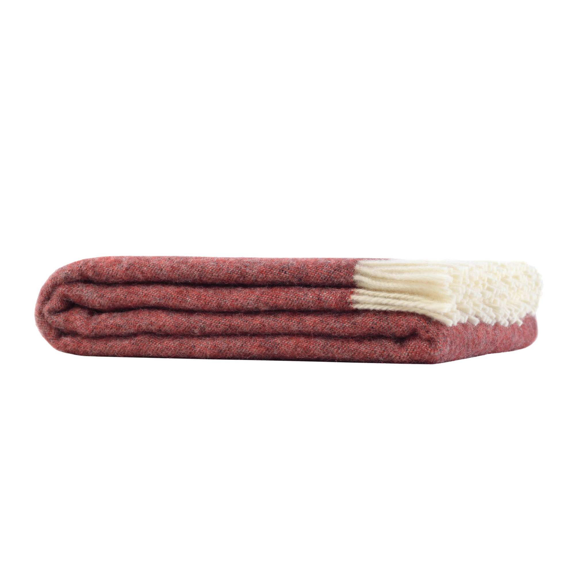 Sheep Burgundy Red Pure Wool Throw