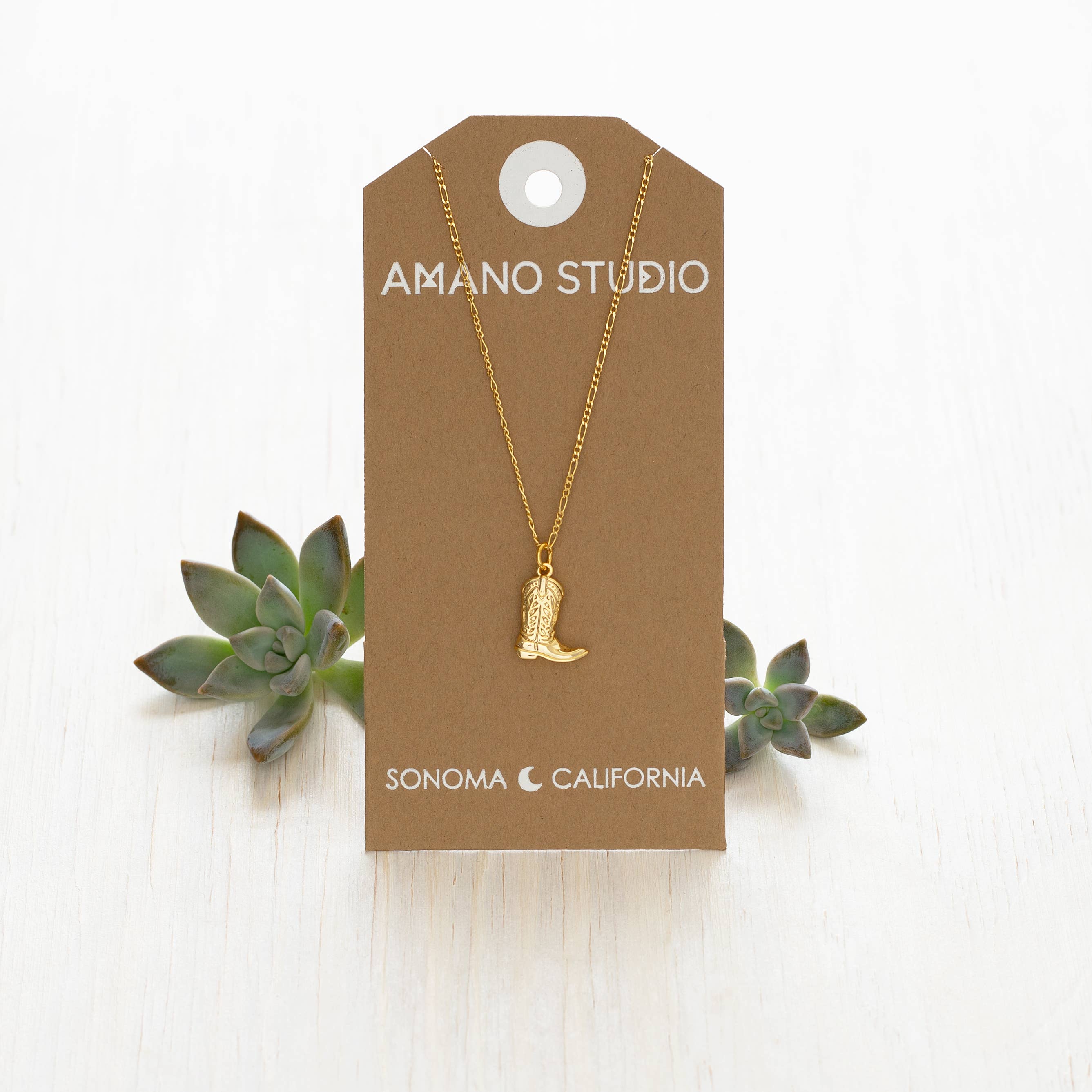 Cowboy Boot Charm Necklace