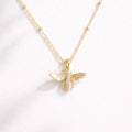 CZ Queen Bee Necklace