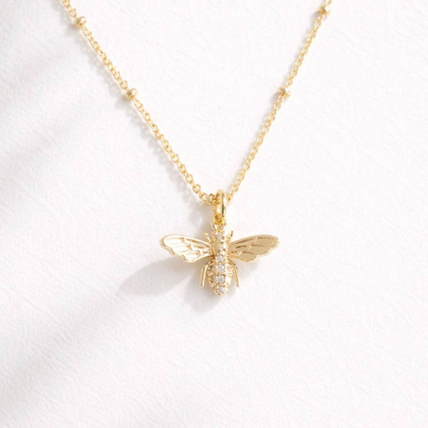 CZ Queen Bee Necklace