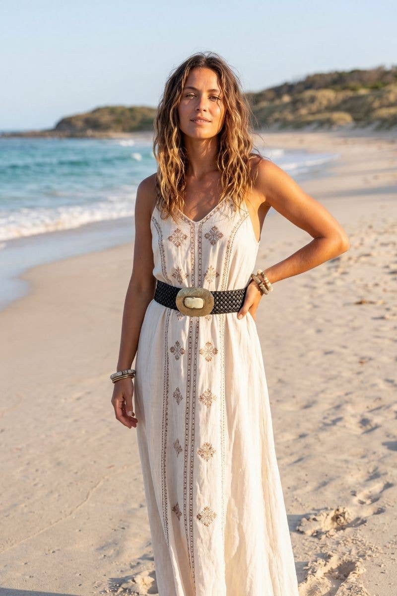 WIDE BLACK LEATHER BELT MERCURIO