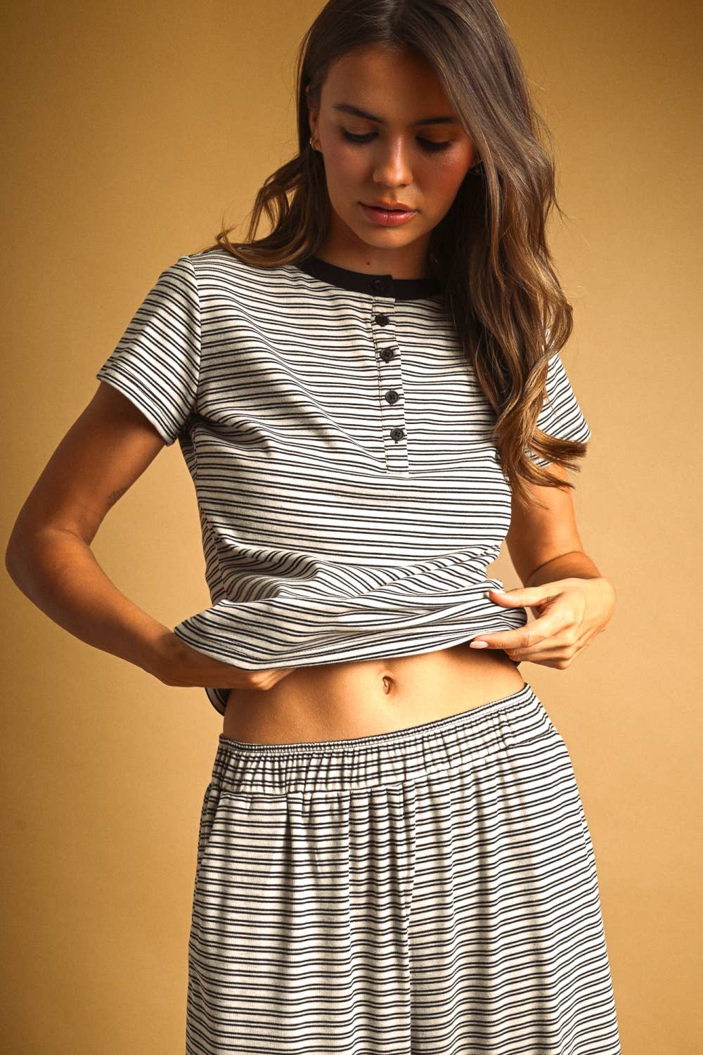 EP7371ST   DOUBLE STRIPED PATTERN LOUNGE PANTS