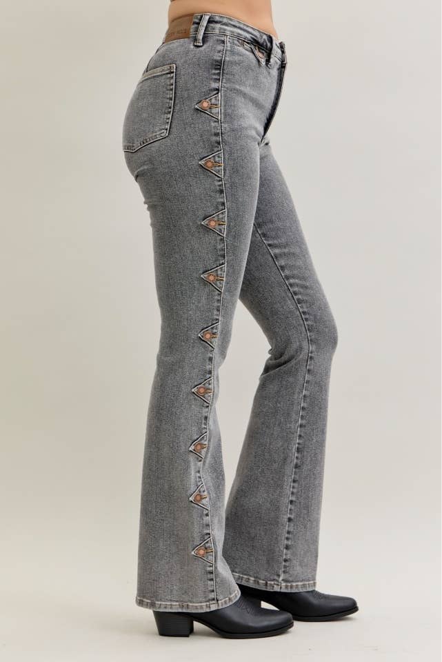 HW Bootcut Western Side Seam & Coin Pkt Detail