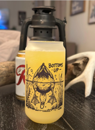 BOTTOMS UP! PINT GLASS